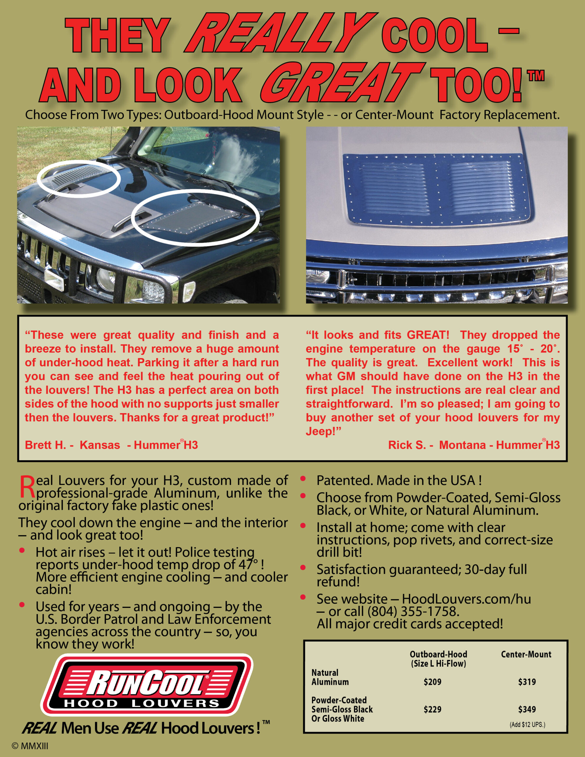 032713_Hummer_Hood_Louvers_Ad Hood Louvers RunCool Hood Vents For